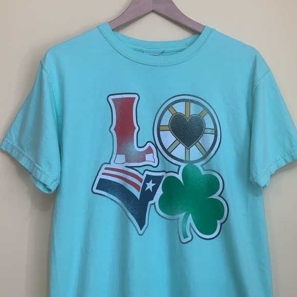 Comfort Colors 100% Cotton St Patrick’s Day Patriots Red Sox Nautical Tee Shirt - Picture 3 of 17